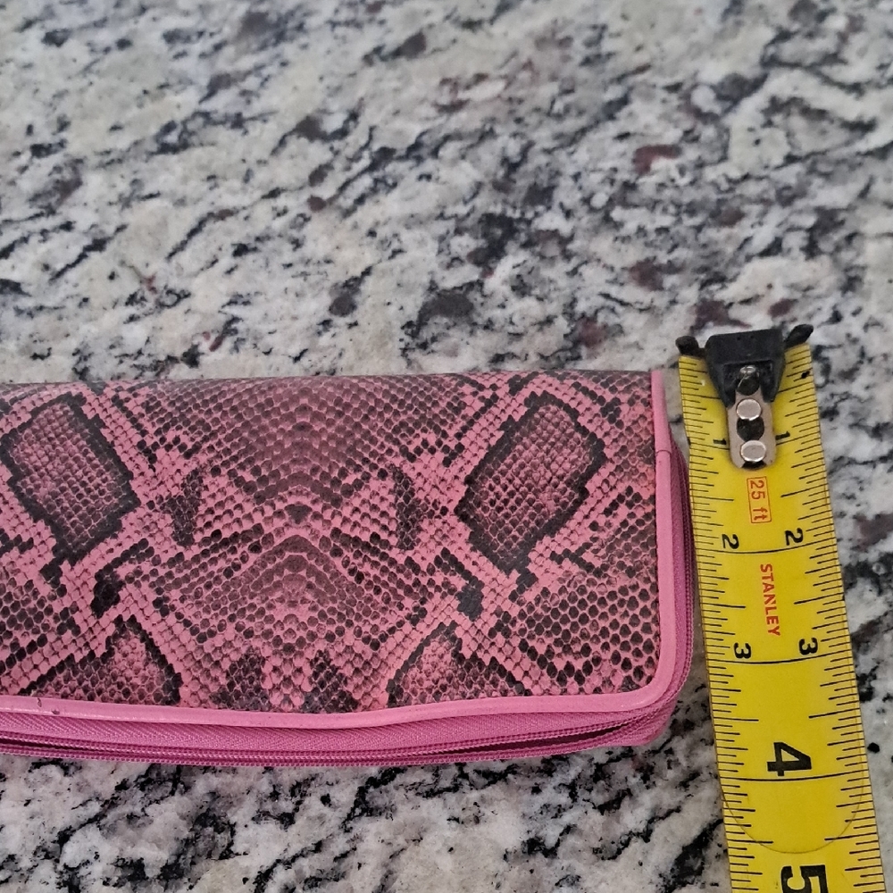 Buxton Pink Snake Print Wallet - Picture 7 of 7
